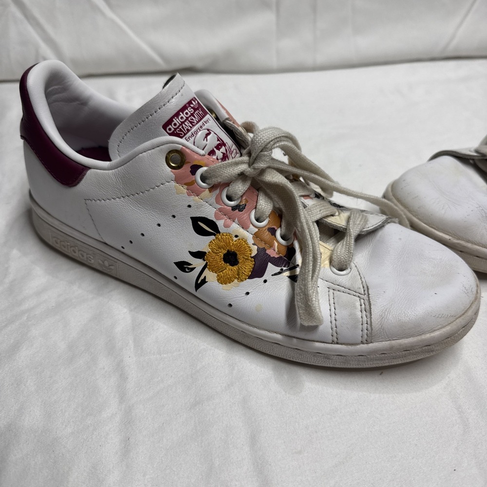Adidas Stan Smith HER Studio London White Floral Sneakers FW2524 Womens 8